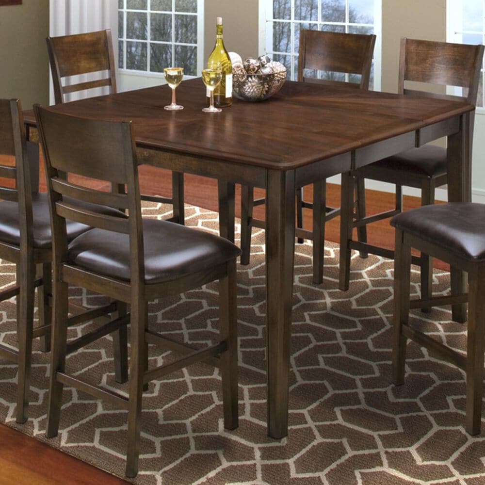 New Heritage Design Latitudes Round Corner Counter Table in Chestnut - Table Only, , large