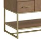 37B Mauri 48" Single Bathroom Vanity with Metal Base in Walnut Drift with High-Profile 4" White Composite Stone Top, , large