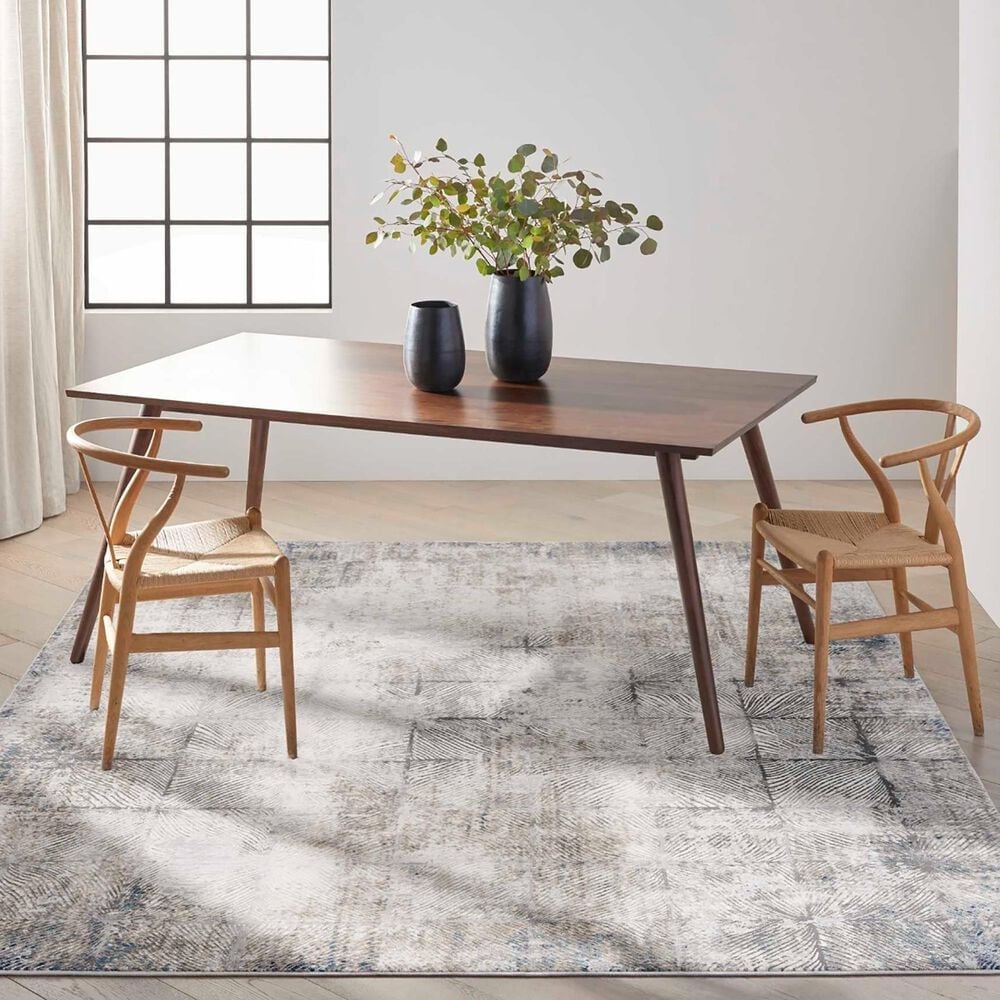 Nourison Infinity 4&#39; x 6&#39; Ivory and Grey Area Rug, , large