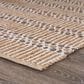 L&R Resources Natural Fiber Striped 5" x 7"9" Ivory Gray Area Rug, , large