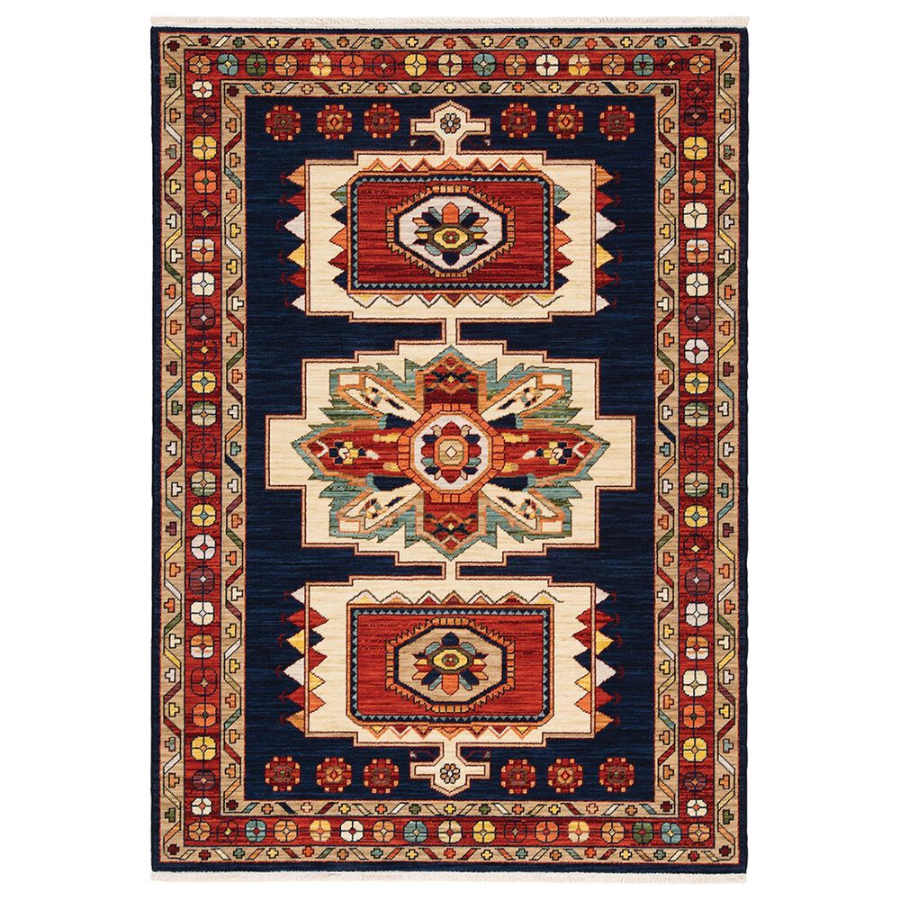 Oriental Weavers Lilihan Oriental 090B6 9"10" x 12"10" Blue Area Rug, , large
