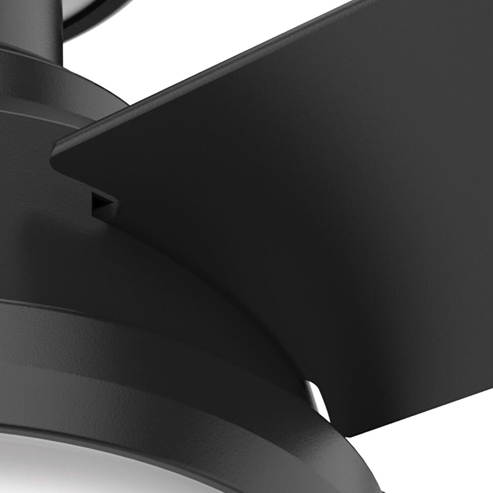 Hunter Dempsey Low Profile 44&quot; Ceiling Fan with LED Lights in Matte Black, , large