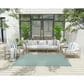 Nourison Twist Reversible 5" x 7" Aqua Indoor/Outdoor Area Rug, , large