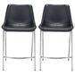 Zuo Modern Magnus Counter Stool in Black and Silver (Set of 2), , large