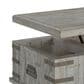 Ashley Carynhurst Lift Top Coffee Table in White Wash Gray, , large