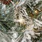 The Gerson Company 30" Pre-Lit Flocked Artificial Christmas Wreath with White LED Lights in Green, , large