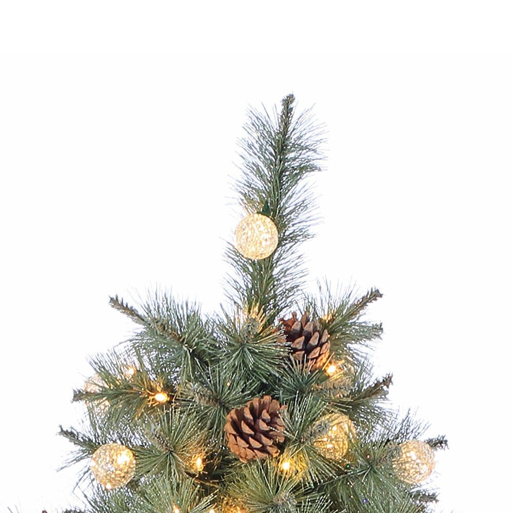 The Gerson Company 7.5&#39; Pre-Lit Arcadia Fir Christmas Tree in Green, , large