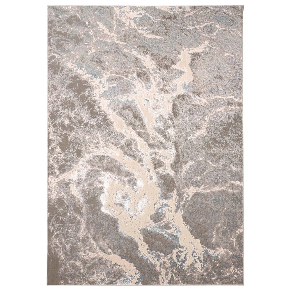 Feizy Azure 3539F 3"11" x 6" Gray and Blue Area Rug, , large