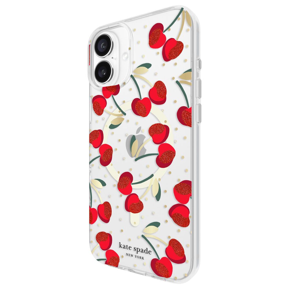 Kate Spade Protective MagSafe Case for iPhone 16 Plus in Cherry Dot, , large