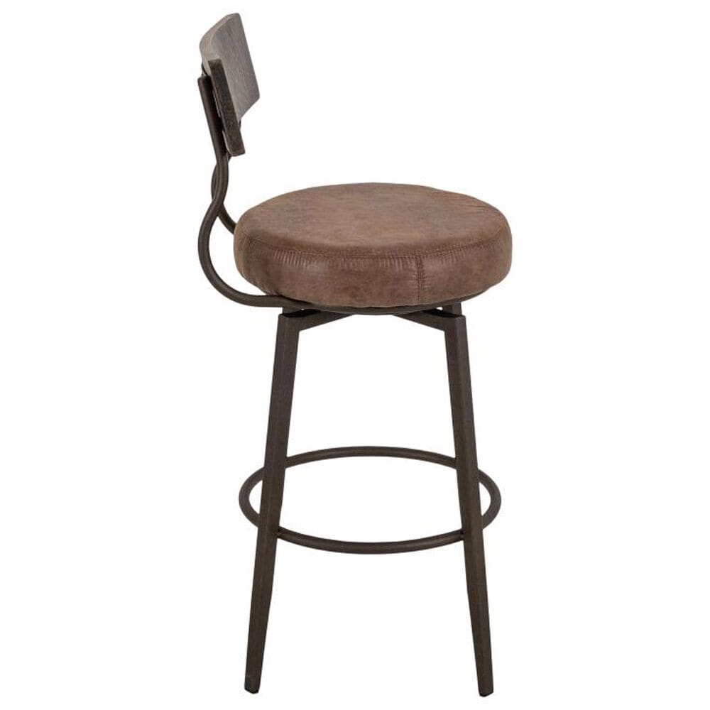 Fallridge Castana 30&quot; Barstool in Brown Faux Leather, , large