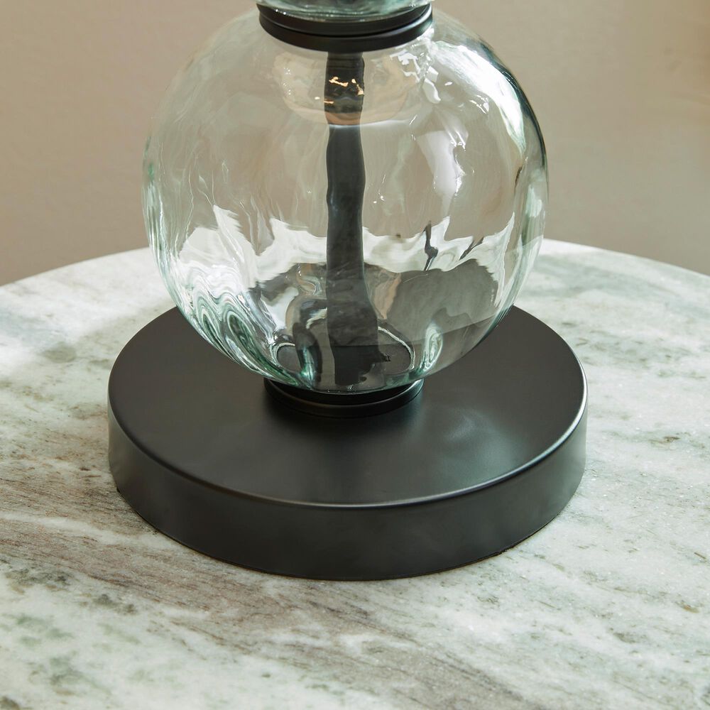 Ashley Airbal Table Lamp in Clear and Black &#40;Set of 2&#41;, , large