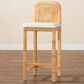Baxton Studio Zariah Bar Stool in Natural Brown, , large