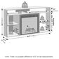 HOMLUX 47" Conner TV Stand with No Heat Electric Fireplace and 6 Open Shelves in Americano, , large