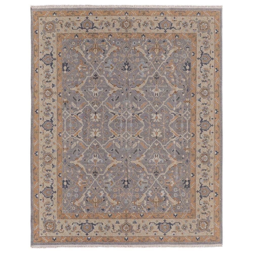 Feizy Corbitt 8" Round Gray and Gold Area Rug, , large