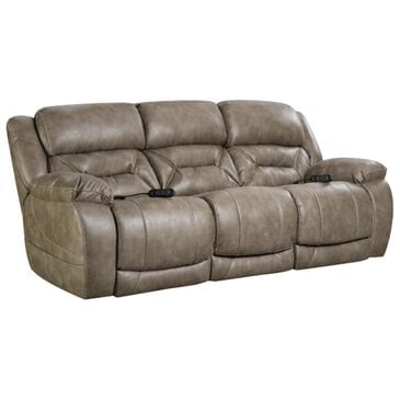 HomeStretch Enterprise Double Reclining Power Sofa in Mushroom, , large