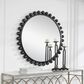 Uttermost Cyra Round Accent Wall Mirror in Distressed Black, , large