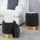 Lumisource Marla 2-Piece Nesting Ottoman Set in Black, , large