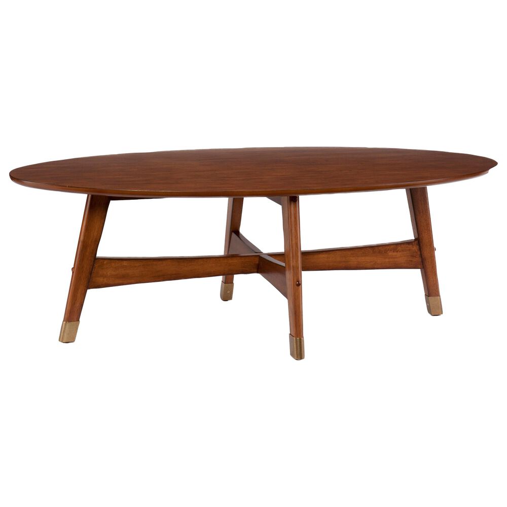 Southern Enterprises Rhoda Coffee Table in Dark Sienna, , large