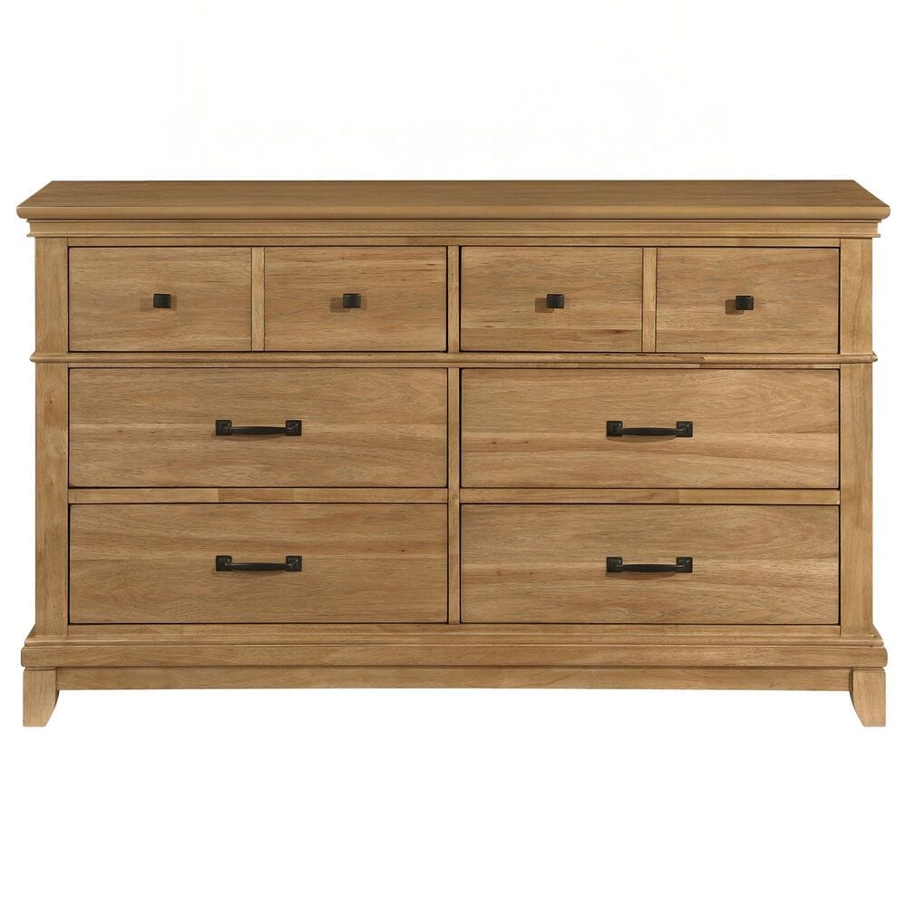New Heritage Design Sunstone 6 Drawer Dresser Only in Honey Tan, , large