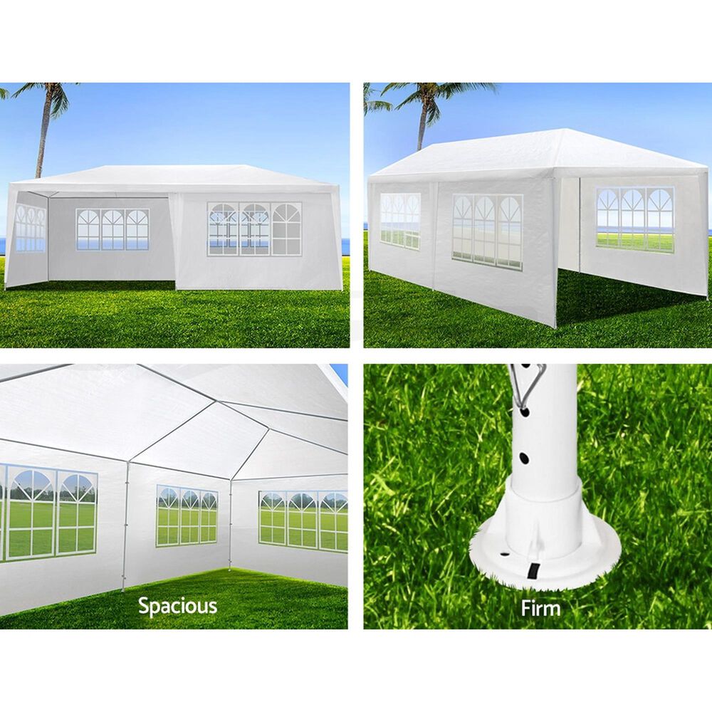HOMLUX 10' x 20' Outdoor Canopy Gazebo with Sidewalls for Party in White, , large