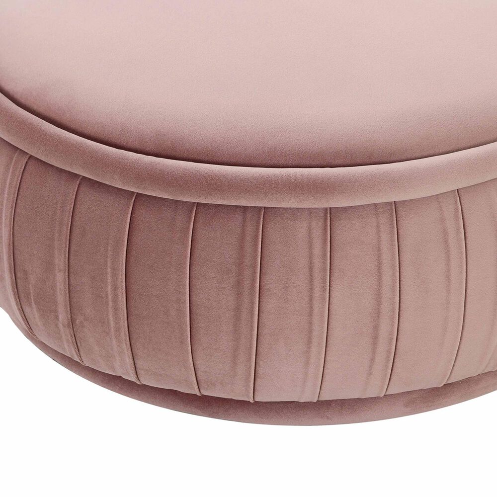 Tov Furniture Rylee Accent Ottoman in Mauve Velvet, , large