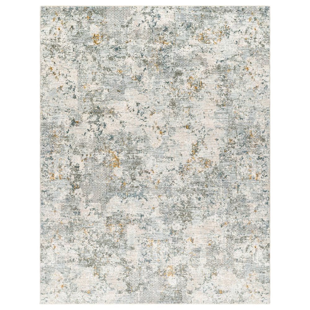 Surya Dresden Dusty Sage, Taupe, Off-White, Deep Teal, Ink Blue, Light Gray and Mustard 9&#39; x 12&#39;2&quot; Area Rug, , large
