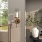 Maple and Jade 23" Single Indoor/Outdoor Wall Mount Candle Holder in Polished Gold and Clear, , large