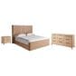 Universal Furniture Modern Walker 3-Piece King Panel Bedroom Set in Natural Oak, , large