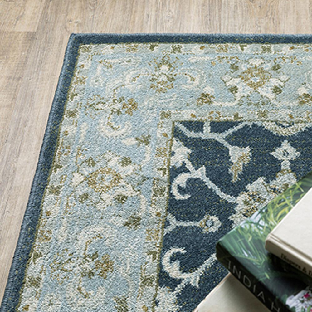 Oriental Weavers Branson 3&#39;3&quot; x 5&#39; Blue and Ivory Area Rug, , large