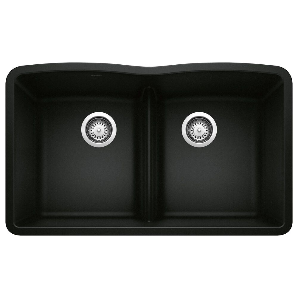 Blanco Diamond Equal Double Sink with Low Divide in Coal Black, , large