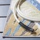 Safavieh Sarasota 5"3" x 7"7" Light Green and Navy Indoor/Outdoor Area Rug, , large