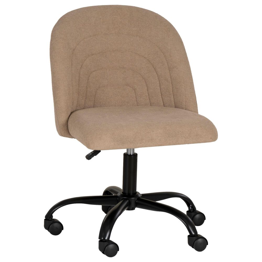 Linon Home Decor Skyla Swivel Office Chair in Beige, , large