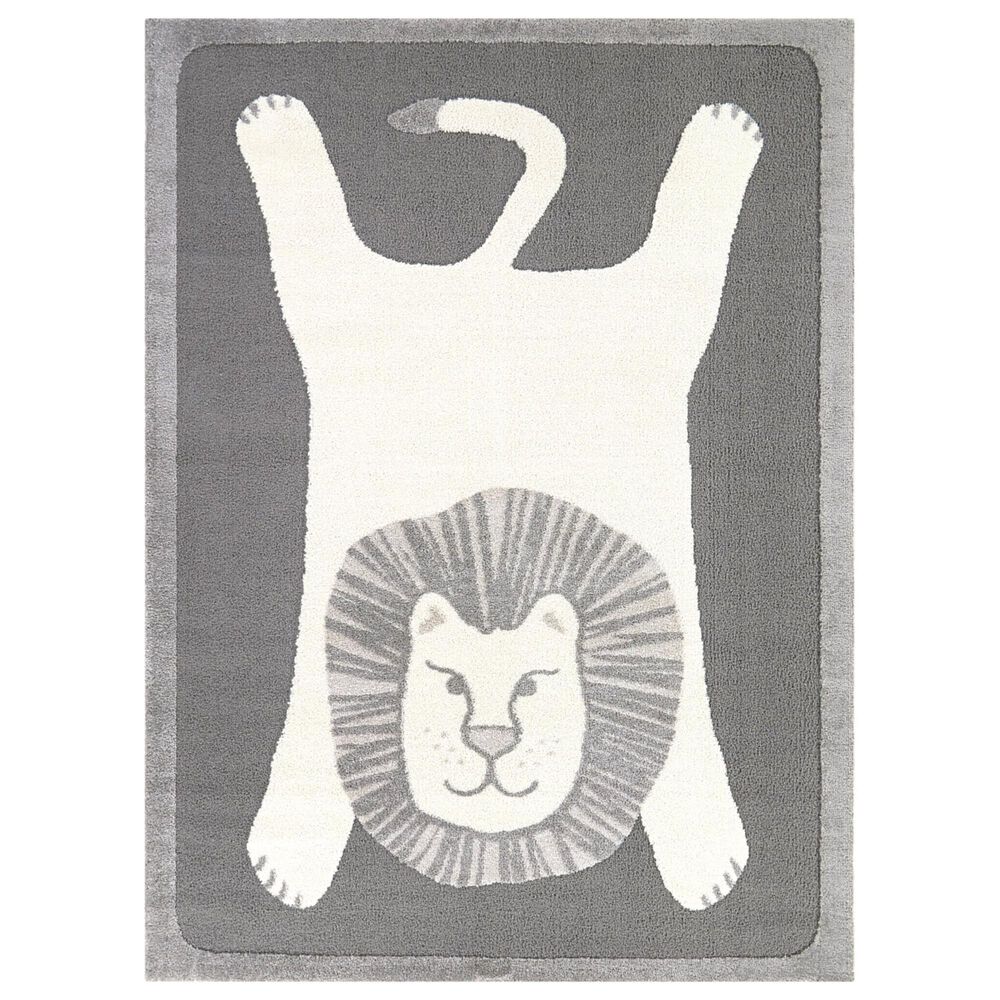 Balta Rugs Leone Lion 4"4" x 6" Grey Kids Area Rug, , large