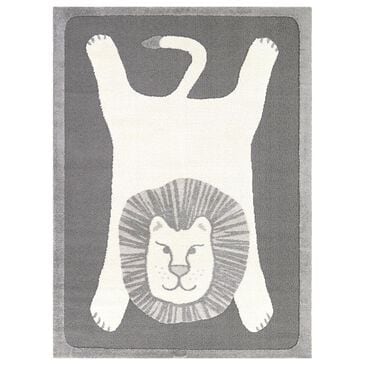 Balta Rugs Leone Lion 4"4" x 6" Grey Kids Area Rug, , large