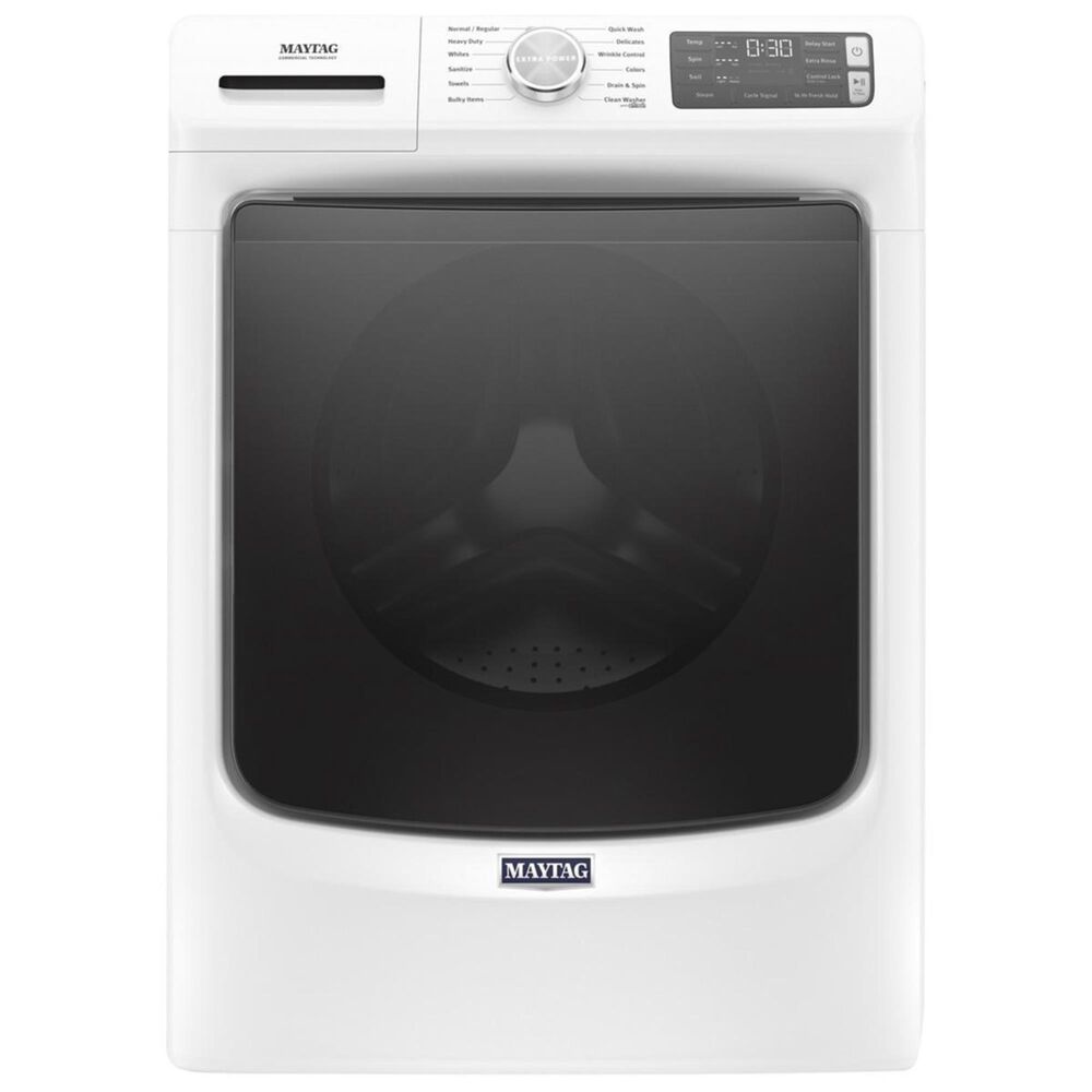 Maytag 4.8 Cu. Ft. Front Load Washer with Steam and a 7.3 Cu. Ft. Electric Dryer - White, , large