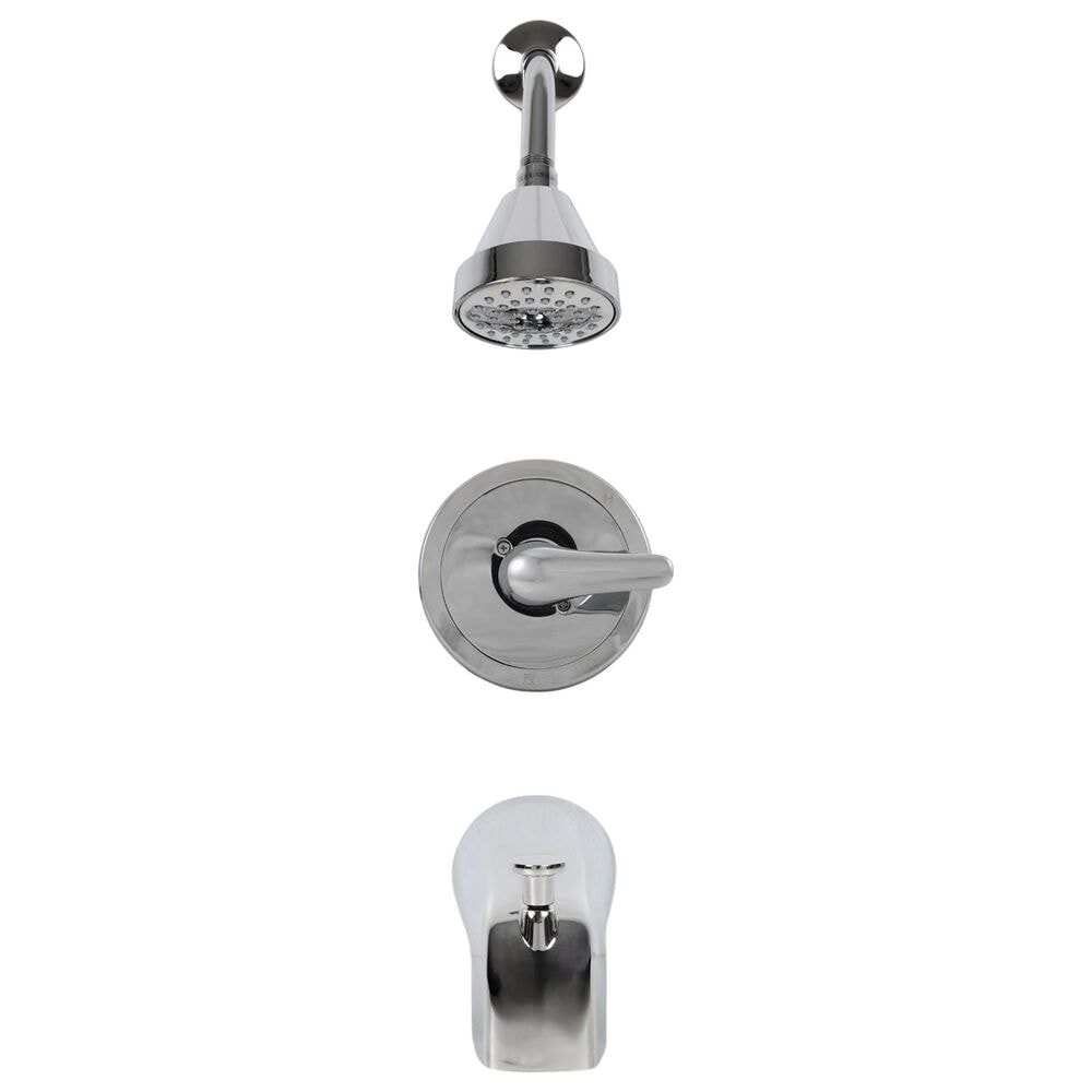 MS International 1-Handle 1-Spray Shower/Tub Faucet with Pressure Balance Valve in Polished Chrome, , large