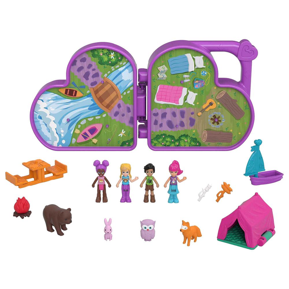 Polly Pocket Polly and Friends Pack, Animal Campout Theme, , large