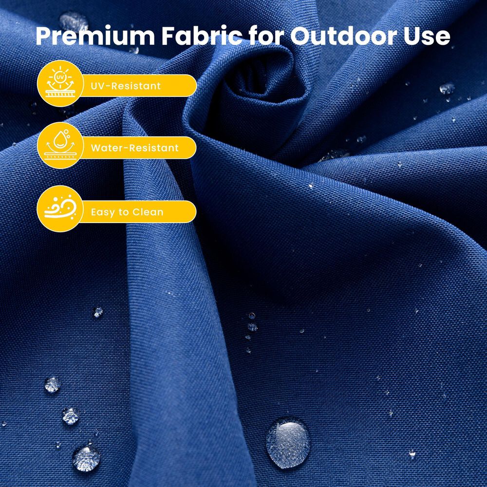 HOMLUX 11-Piece Outdoor Modular Sofa Conversation Set in Navy Blue, , large