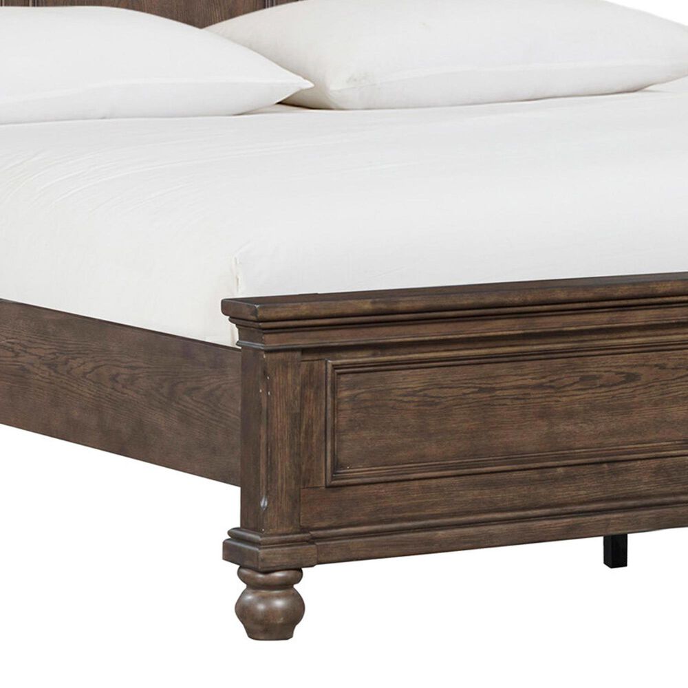 Riva Ridge Oxford Queen Panel Bed in Cocoa with USB Ports, , large