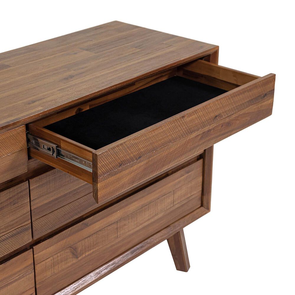 LH Imports Gia 6-Drawer Dresser in Warm Pecan, , large