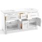 Kohler Quo 60" Double Bathroom Vanity in White with 3 cm Pure White Quartz Top and Oval Sinks, , large