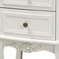 Baxton Studio Darlene 2-Drawer End Table in White and Cherry Brown, , large