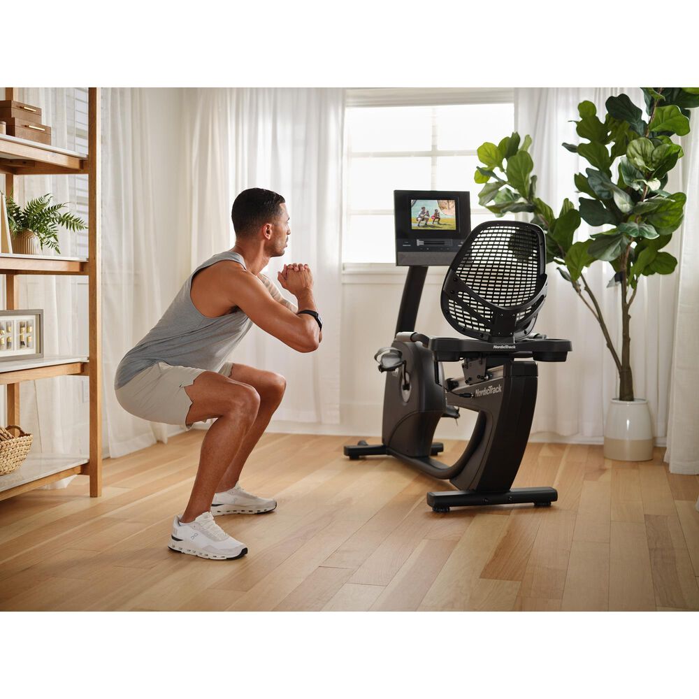 NordicTrack New 10 Recumbent Exercise Bike in Black, , large