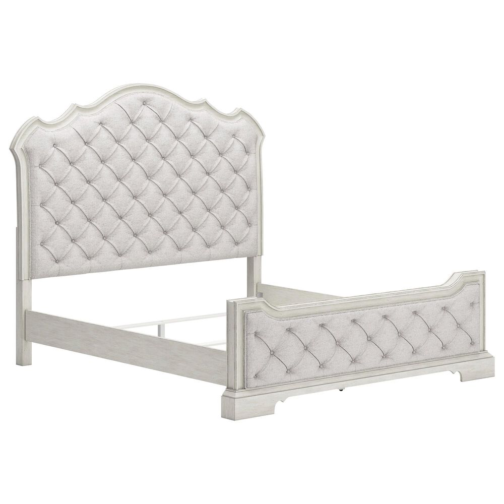 Millenium Arlendyne King Upholstered Bed in Antique White, , large