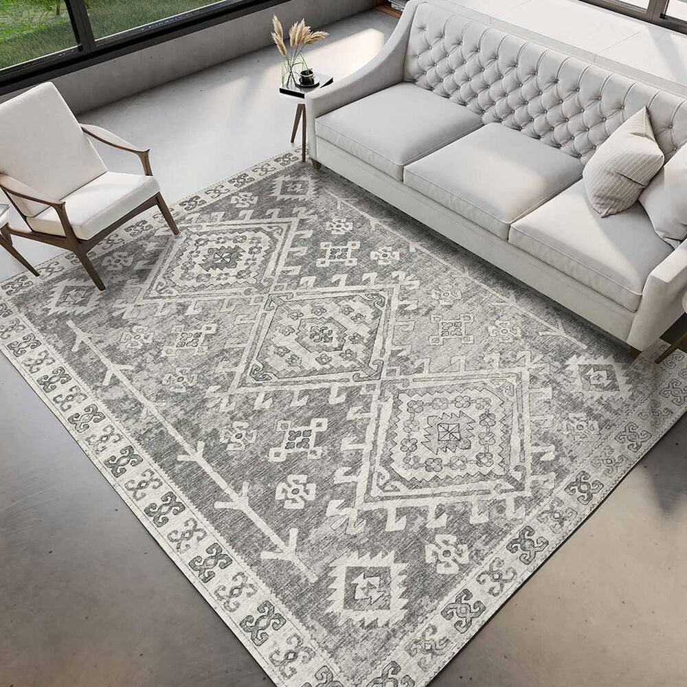 Dalyn Rug Company Brisbane BR2 8&#39; x 10&#39; Silver Area Rug, , large