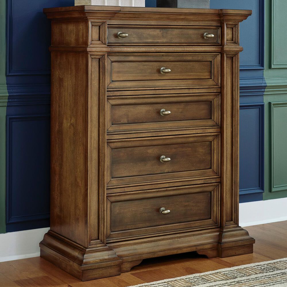 Millenium Frantanna 5 Drawer Chest in Brown, , large