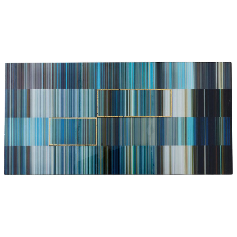 Maple and Jade 24&quot; x 48&quot; Abstract Wall Decor in Blue and Gold, , large