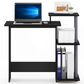 HOMLUX 40" Computer Desk with Open Side Shelves in Black and Grey, , large