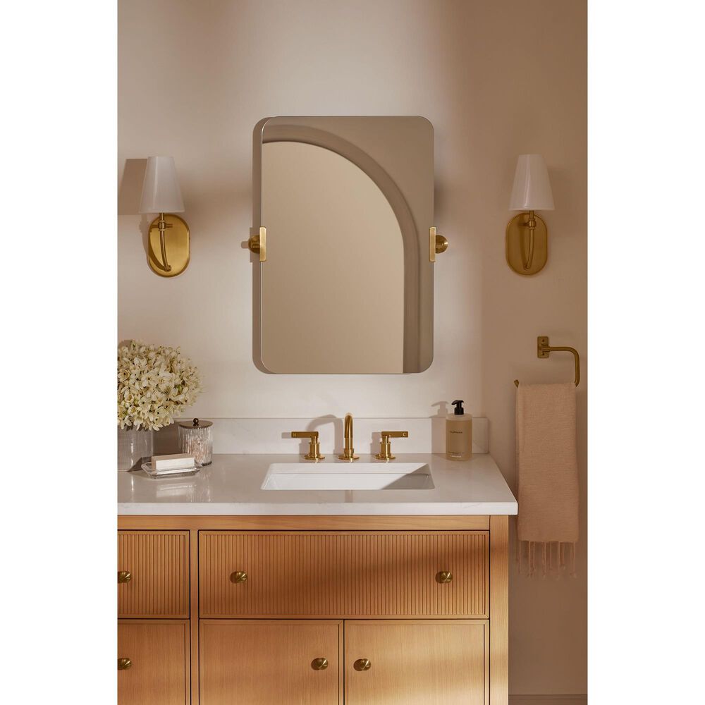 Kohler Castia Widespread Bathroom Sink Faucet in Vibrant Brushed Moderne Brass, , large