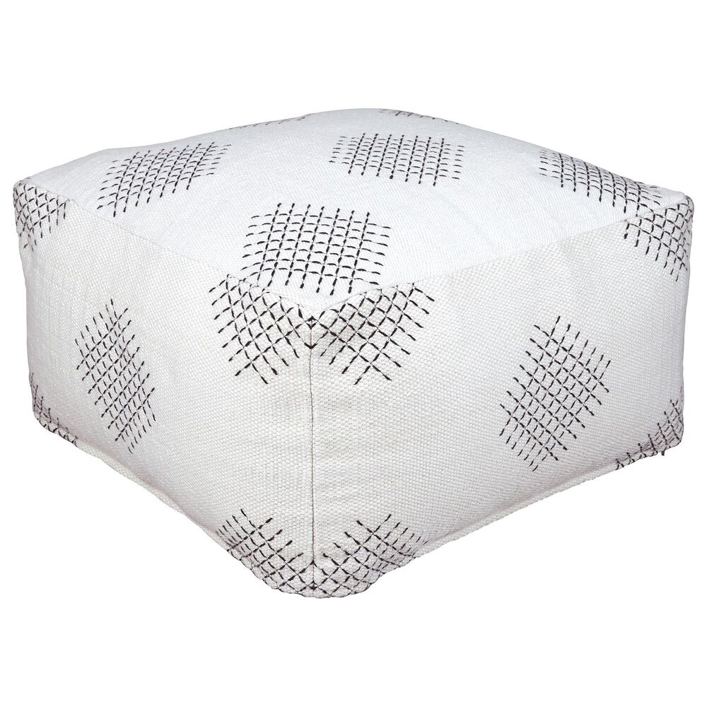 Signature Design by Ashley Mabyn Pouf in Ivory/Beige/Gray, , large